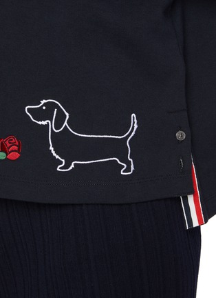  - THOM BROWNE - Hector & Rose Embroidered Oversized Cotton Crewneck Sweater