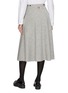 Back View - Click To Enlarge - THOM BROWNE  - Knee Length Wool A-Line Skirt