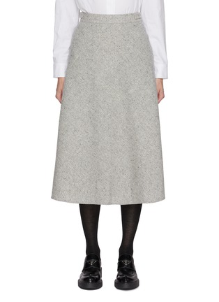 Main View - Click To Enlarge - THOM BROWNE  - Knee Length Wool A-Line Skirt