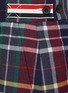  - THOM BROWNE  - Striped Tab Tartan Wool Mini Skirt