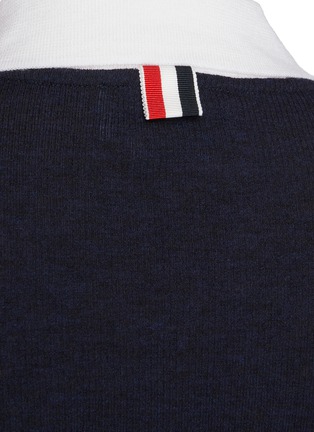  - THOM BROWNE - Contrast Trim Wool Polo Shirt