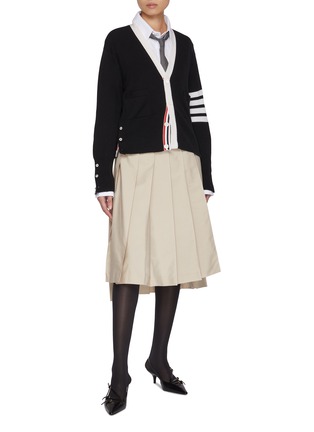 Figure View - Click To Enlarge - THOM BROWNE - 4 Bar V-neck Cashmere Cardigan