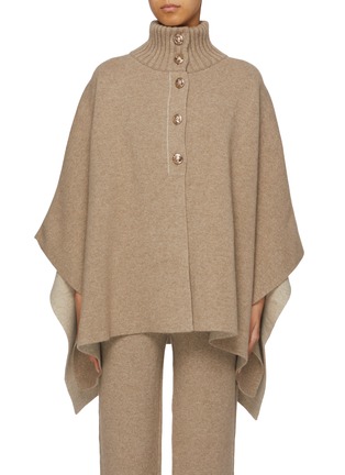 Main View - Click To Enlarge - BARRIE - Button Front Knit Cape