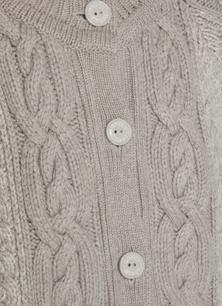  - BARRIE - Cable Knit Cashmere Silk Cardigan