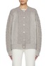 Main View - Click To Enlarge - BARRIE - Cable Knit Cashmere Silk Cardigan