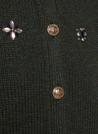  - BARRIE - Flower Embellished Cashmere Cardigan