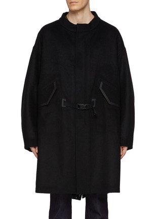 Main View - Click To Enlarge - J∞QUALITY - TECLOR Stand Collar Wool Blend Melton Coat