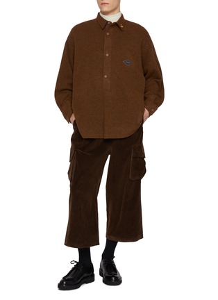 Figure View - Click To Enlarge - J∞QUALITY - TECLOR Baggy Cropped Corduroy Pants