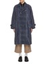 Main View - Click To Enlarge - J∞QUALITY - Sanyo Senko Double Breasted Split Raglan Sleeves Cotton Coat