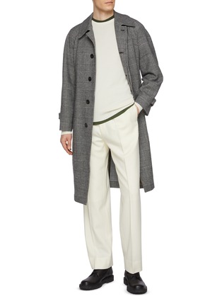 Figure View - Click To Enlarge - J∞QUALITY - in-a Ka-Date Spread Collar Wool Cashmere Blend Balmacaan Coat