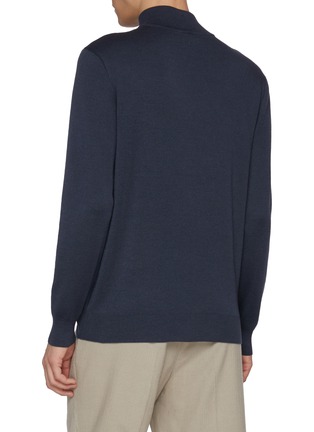 Back View - Click To Enlarge - J∞QUALITY - trenta settanta Mock Neck Cashmere Silk Sweater