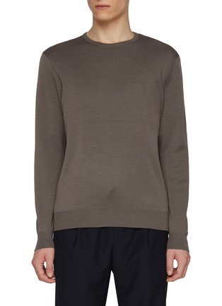 Main View - Click To Enlarge - J∞QUALITY - trenta settanta Crewneck Cashmere Silk Knit Sweater