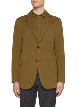 J∞QUALITY | kisuké Notch Lapel Single Breasted Cotton Blazer