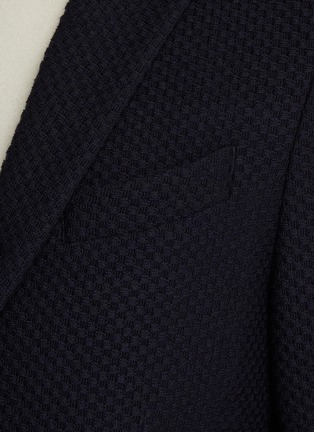  - J∞QUALITY - kisuké Notch Lapel Single Breasted Wool Blend Jacquard Blazer