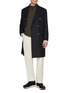 Figure View - Click To Enlarge - J∞QUALITY - in-a Ka-Date Notch Lapel Double Breasted Wool Blend Coat