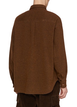 Back View - Click To Enlarge - J∞QUALITY - TECLOR Logo Collar Wool Blend Shirt