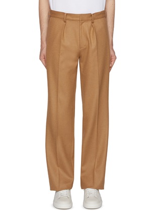 Main View - Click To Enlarge - J∞QUALITY - Balancircular Pleated Camel Wool Blend Balancircular® Pants