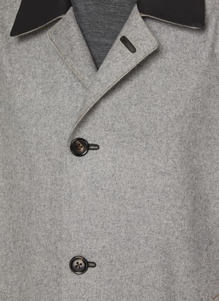 Detail View - Click To Enlarge - J∞QUALITY - Teclor Contrast Collar Wool Blend Balmacaan Coat