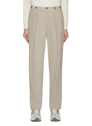 Main View - Click To Enlarge - J∞QUALITY - in-a Ka-Date Adjustable Strap Wool Cashmere Corduroy Pants