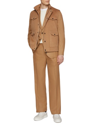 Figure View - Click To Enlarge - J∞QUALITY - Balancircular Patch Pocket Camel Wool Blend Balancircular® Blazer