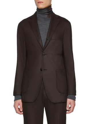 Main View - Click To Enlarge - J∞QUALITY - kisuké Notch Lapel Single Breasted Wool Blend Blazer