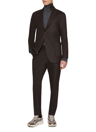 Figure View - Click To Enlarge - J∞QUALITY - kisuké Notch Lapel Single Breasted Wool Blend Blazer