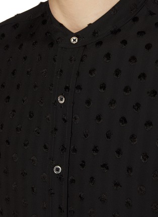  - J∞QUALITY - In-A Ka-Date Band Collar Tonal Dots Shirt