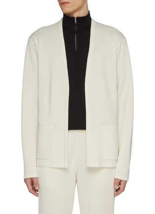 Main View - Click To Enlarge - J∞QUALITY - trenta settanta Buttonless Patch Pocket Cashmere Silk Cardigan