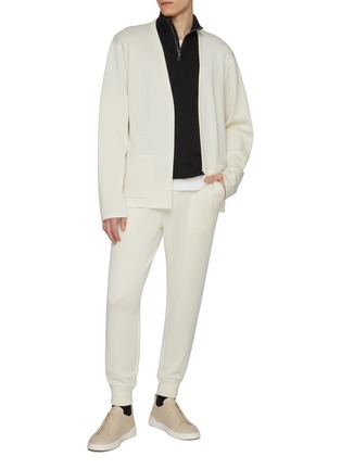 Figure View - Click To Enlarge - J∞QUALITY - trenta settanta Buttonless Patch Pocket Cashmere Silk Cardigan