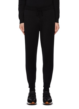 Main View - Click To Enlarge - J∞QUALITY - trenta settanta Drawstring Cashmere Silk Jogger Pants