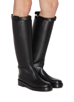 Figure View - Click To Enlarge - ANN DEMEULEMEESTER - Stan Leather Riding Boots