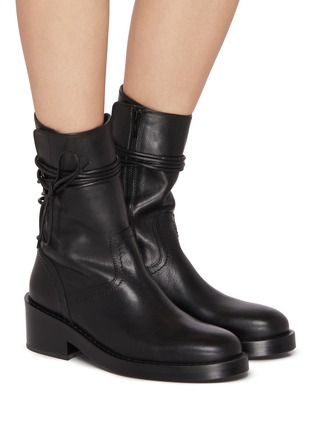 Figure View - Click To Enlarge - ANN DEMEULEMEESTER - Henrica Leather Ankle Boots