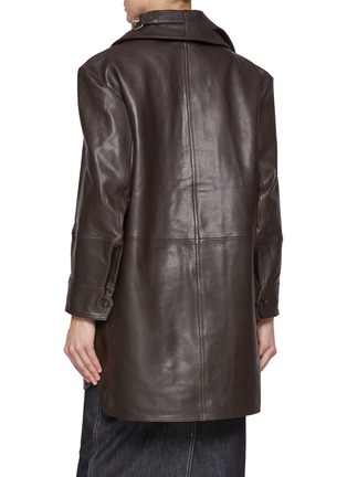 Back View - Click To Enlarge - CO - Patch Pocket Leather Field Jacket
