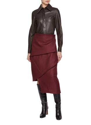 Figure View - Click To Enlarge - CO - Wrap A-Line Wool Skirt