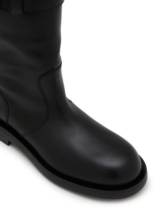 Detail View - Click To Enlarge - ANN DEMEULEMEESTER - Milan Soft Leather Biker Boots