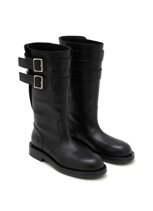 Figure View - Click To Enlarge - ANN DEMEULEMEESTER - Milan Soft Leather Biker Boots