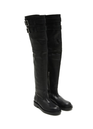 Detail View - Click To Enlarge - ANN DEMEULEMEESTER - Noe Over The Knee Leather Boots