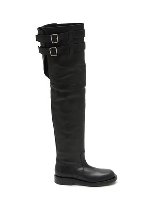 Main View - Click To Enlarge - ANN DEMEULEMEESTER - Noe Over The Knee Leather Boots