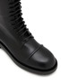 Detail View - Click To Enlarge - ANN DEMEULEMEESTER - Gillian Pintuck Leather Combat Boots