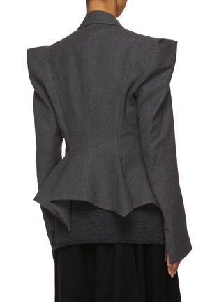 Back View - Click To Enlarge - YOHJI YAMAMOTO - Single Breasted Wool Blazer Jacket