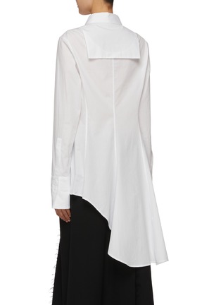 Back View - Click To Enlarge - YOHJI YAMAMOTO - Asymmetrical Sailor Poplin Shirt