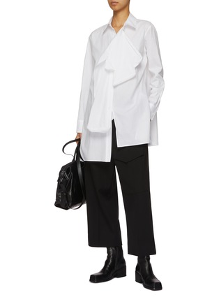 Figure View - Click To Enlarge - YOHJI YAMAMOTO - 3D Puffed Box Poplin Shirt