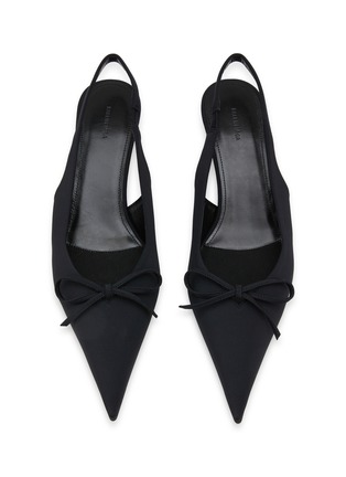 Detail View - Click To Enlarge - BALENCIAGA - Knife Bow 40 Spandex Slingbacks