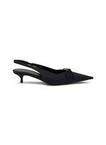 BALENCIAGA Knife Bow 40 Spandex Slingbacks BLACK Women Lane Crawford