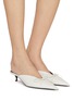 Figure View - Click To Enlarge - BALENCIAGA - Knife Bow 40 Leather Mules