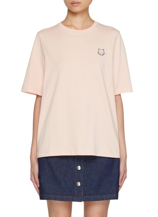 Main View - Click To Enlarge - MAISON KITSUNÉ - Bold Box Head Patch Comfort Cotton T-shirt