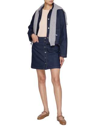 Figure View - Click To Enlarge - MAISON KITSUNÉ - Bold Box Head Patch Comfort Cotton T-shirt