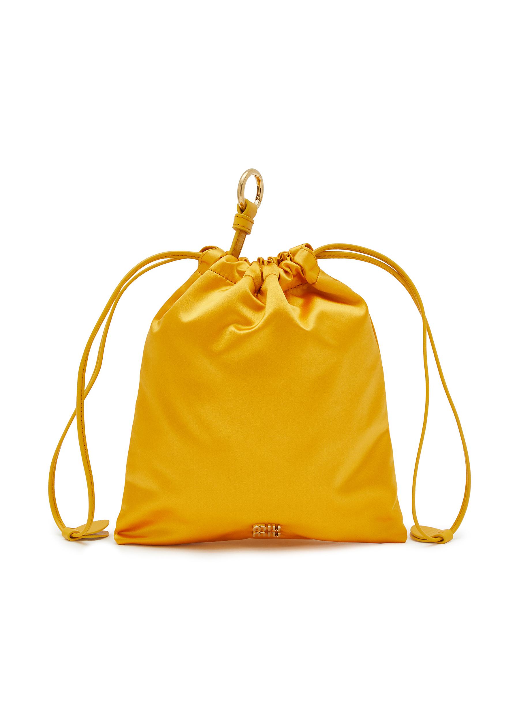 MIU MIU Mini Duchesse Contenitori Satin Drawstring Pouch Women Lane Crawford