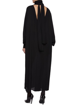 Back View - Click To Enlarge - KHAITE - Lexi Scarf Neck Silk Dress