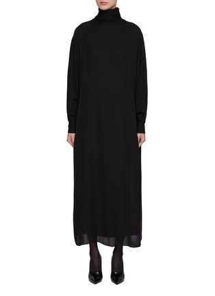 Main View - Click To Enlarge - KHAITE - Lexi Scarf Neck Silk Dress